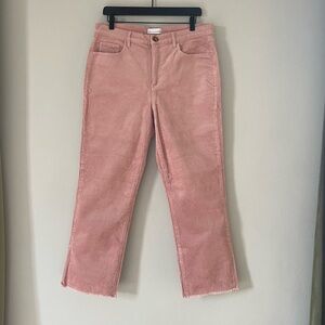 LOFT Blush Corduroy Straight Leg Pants